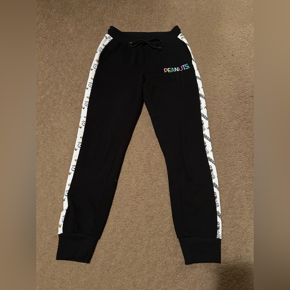 Peanuts Other - Peanuts Black Joggers with Colorful Logo